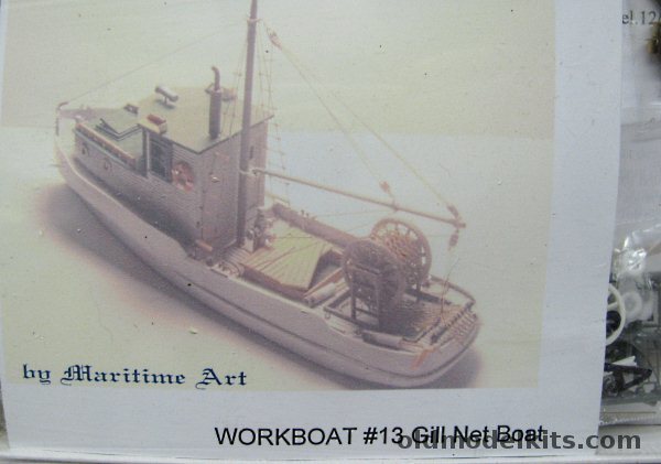 Maritime Art HO 37 Foot Gill Net Boat - HO Scale, 13 plastic model kit